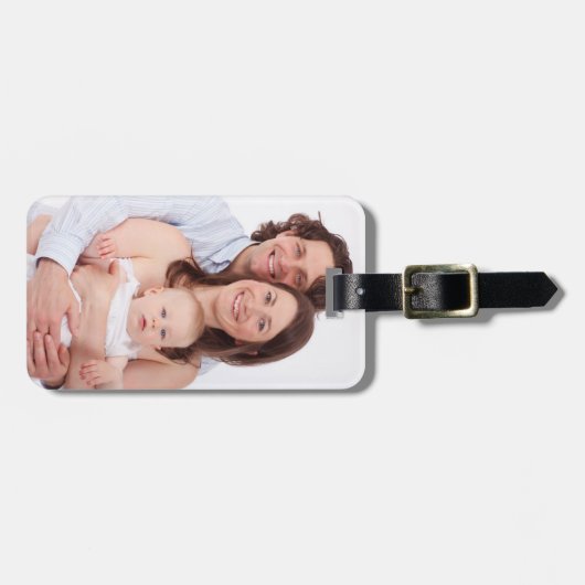 Étiquette À Bagage Personnaliser Modèle photo unique personnalisé (Devant horizontal)