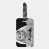 Étiquette À Bagage Personnaliser Modèle photo unique personnalisé (Dos Vertical)