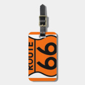 Étiquette À Bagage personnaliser orange de sécurité de l'itinéraire (Devant Vertical)