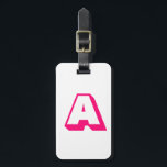 Étiquette À Bagage Personnaliser, personnaliser alphabet premier mono<br><div class="desc">Personnaliser,  personnaliser alphabet original monogramme voyage Bagage Balise</div>