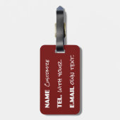 Étiquette À Bagage Personnaliser Retro Edinburgh Double Decker bus (Dos Vertical)