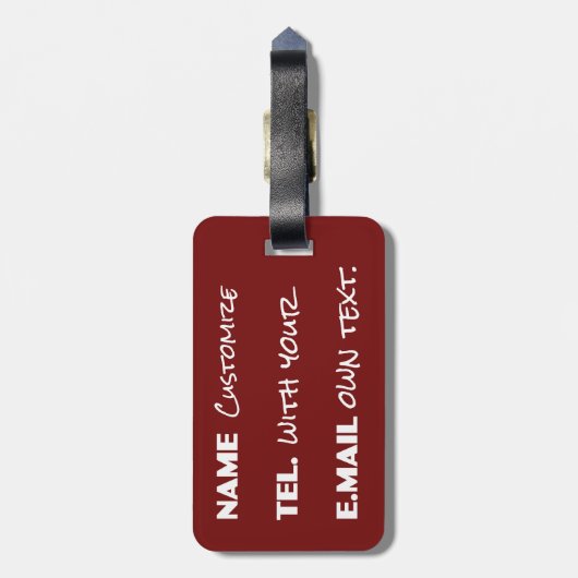 Étiquette À Bagage Personnaliser Retro Edinburgh Double Decker bus (Dos Vertical)