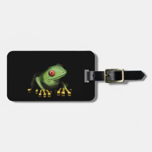 Étiquette À Bagage Personnaliser verte de produits de grenouille