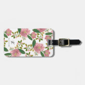 Étiquette À Bagage | personnalisés rougissent bouquet (Devant horizontal)