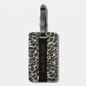 Étiquette À Bagage Personnalisez la bande d'empreinte de léopard (Dos Vertical)