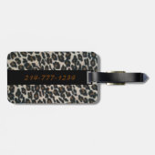 Étiquette À Bagage Personnalisez la bande d'empreinte de léopard (Dos horizontal)