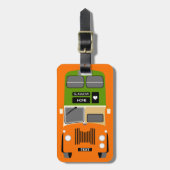 Étiquette À Bagage Personnalisez le rétro autobus à impériale de (Devant Vertical)