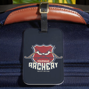 Étiquette À Bagage Personnalized Archery Sports Recurve Bow Arrow