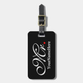 Étiquette À Bagage Personnalized M. Husband Groom His Hers Newly Weds (Devant Vertical)