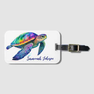 Étiquette À Bagage Personnalized Sea Turtle Beach Life Ocean