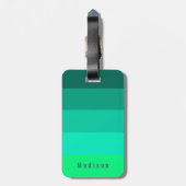 Étiquette À Bagage 🍋 personnel modifiable teintes de printemps vert  (Dos Vertical)