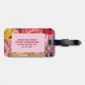 Étiquette À Bagage Pétales de dahlia (Dos horizontal)