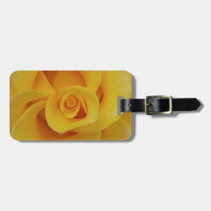 Étiquette À Bagage Pétales de rose jaune romantiques