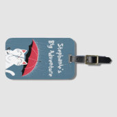 Étiquette À Bagage Petit chat Voyage avec Coordonnées Balise bagage (Devant Horizontal)