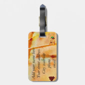 Étiquette À Bagage Petit colibri vert (Dos Vertical)