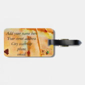 Étiquette À Bagage Petit colibri vert (Dos horizontal)