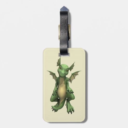 Étiquette À Bagage Petit dragon (Dos Vertical)