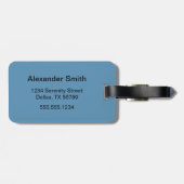 Étiquette À Bagage Petit guerrier de Ninja en bleu (Dos horizontal)