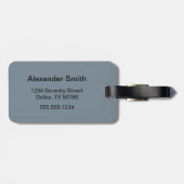 Étiquette À Bagage Petit guerrier de Ninja sur Grey (Dos horizontal)