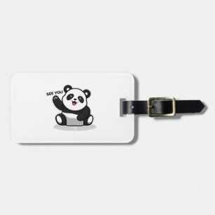 Étiquette À Bagage petit panda mignon