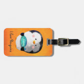 Étiquette À Bagage Petit pingouin mignon (Devant horizontal)