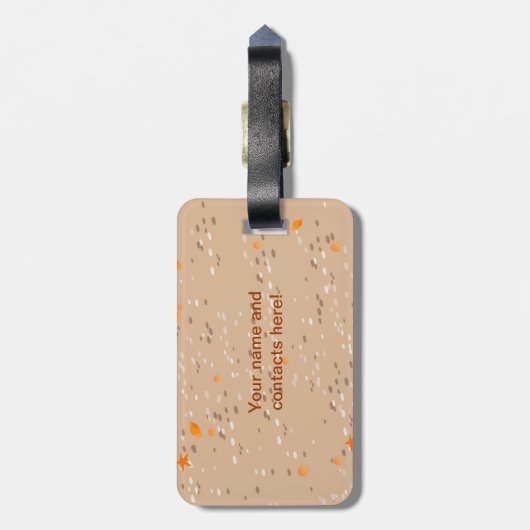 Étiquette À Bagage Petite fille en snorkeling sous la mer (Dos Vertical)