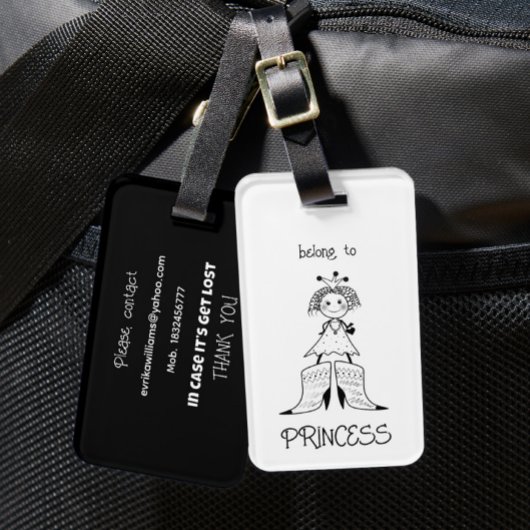 Étiquette À Bagage Petite princesse