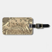 Étiquette À Bagage Petite princesse amour (Devant horizontal)