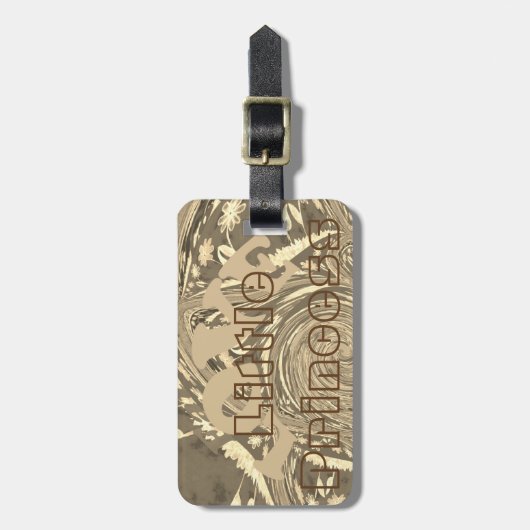 Étiquette À Bagage Petite princesse amour (Devant Vertical)