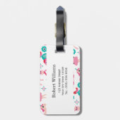 Étiquette À Bagage Petite princesse rose mignonne Unicorn Magical (Dos Vertical)