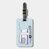 Étiquette À Bagage Petite remorque roulette rousse (Devant Vertical)