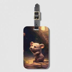 Étiquette À Bagage Petite souris adorable