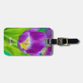 Étiquette À Bagage Petite Tulipe Violette (Devant horizontal)