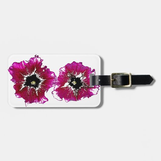 Étiquette À Bagage Petunias d'été (Devant horizontal)