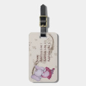 Étiquette À Bagage Peu d'étiquette de bagage d'éléphant de ballerine (Devant Vertical)