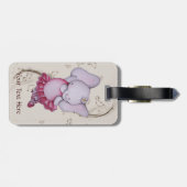 Étiquette À Bagage Peu d'étiquette de bagage d'éléphant de ballerine (Dos horizontal)