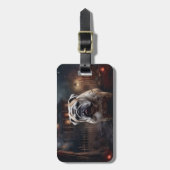 Étiquette À Bagage Peur d'Halloween Bulldog (Devant Vertical)