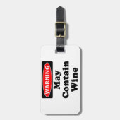 Étiquette À Bagage Peut contenir le vin (Devant Vertical)