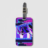 Étiquette À Bagage Pharaoh Synthwave (Devant Vertical)