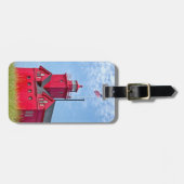 Étiquette À Bagage Phare de Big Red Michigan (Devant horizontal)