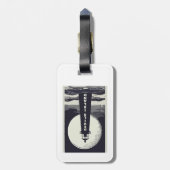 Étiquette À Bagage Phare de Devils Island Wisconsin Moon (Dos Vertical)