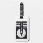 Étiquette À Bagage Phare de Split Rock Minnesota Moon (Dos Vertical)