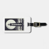 Étiquette À Bagage Phare d'Ocracoke Lune de Caroline du Nord (Devant horizontal)