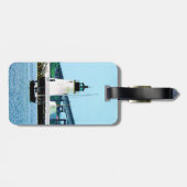 Étiquette À Bagage Phare, pont et bateaux, Newport, RI (Dos horizontal)