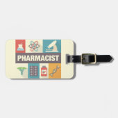 Étiquette À Bagage Pharmacien Professionnel Iconique Conçu (Devant horizontal)