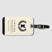 Étiquette À Bagage Pharmacien sur mesure Élégant Pharmacie Tech Cadea (Devant Horizontal)