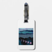 Étiquette À Bagage Phases de lune rose Paysage (Dos Vertical)