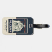 Étiquette À Bagage Philadelphie | Institut Benjamin Franklin (Dos horizontal)