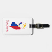 Étiquette À Bagage Philippines diminuent au-dessus de la carte d'état (Devant horizontal)