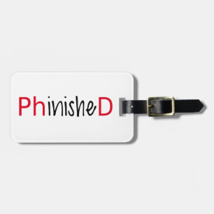 Étiquette À Bagage Phinished, l'art de mot, conception des textes